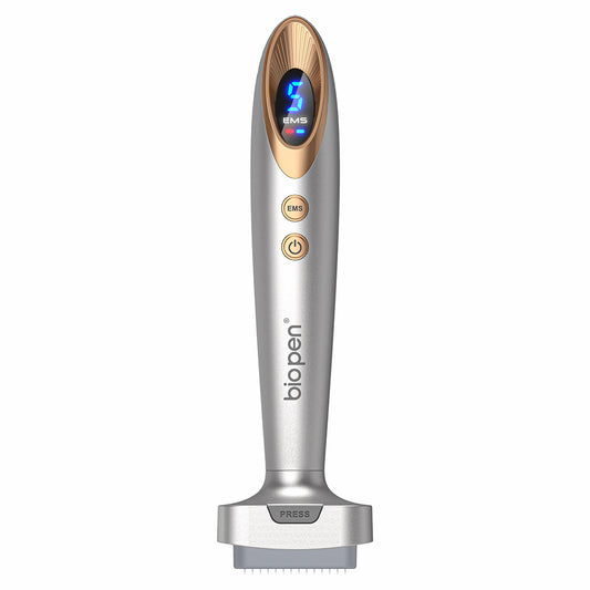 Bio Pen Bio 6 microneedling-caneta com EMS e display LED – ferramenta avançada para rejuvenescimento da pele, absorção aumentada e tratamento facial profissional.