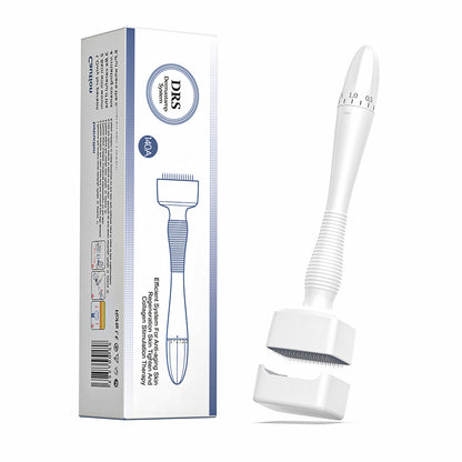Dermastamp DRS 140A microneedling-carimbo com capa protetora e embalagem original, ideal para tratamento de cicatrizes, linhas finas e rejuvenescimento da pele.