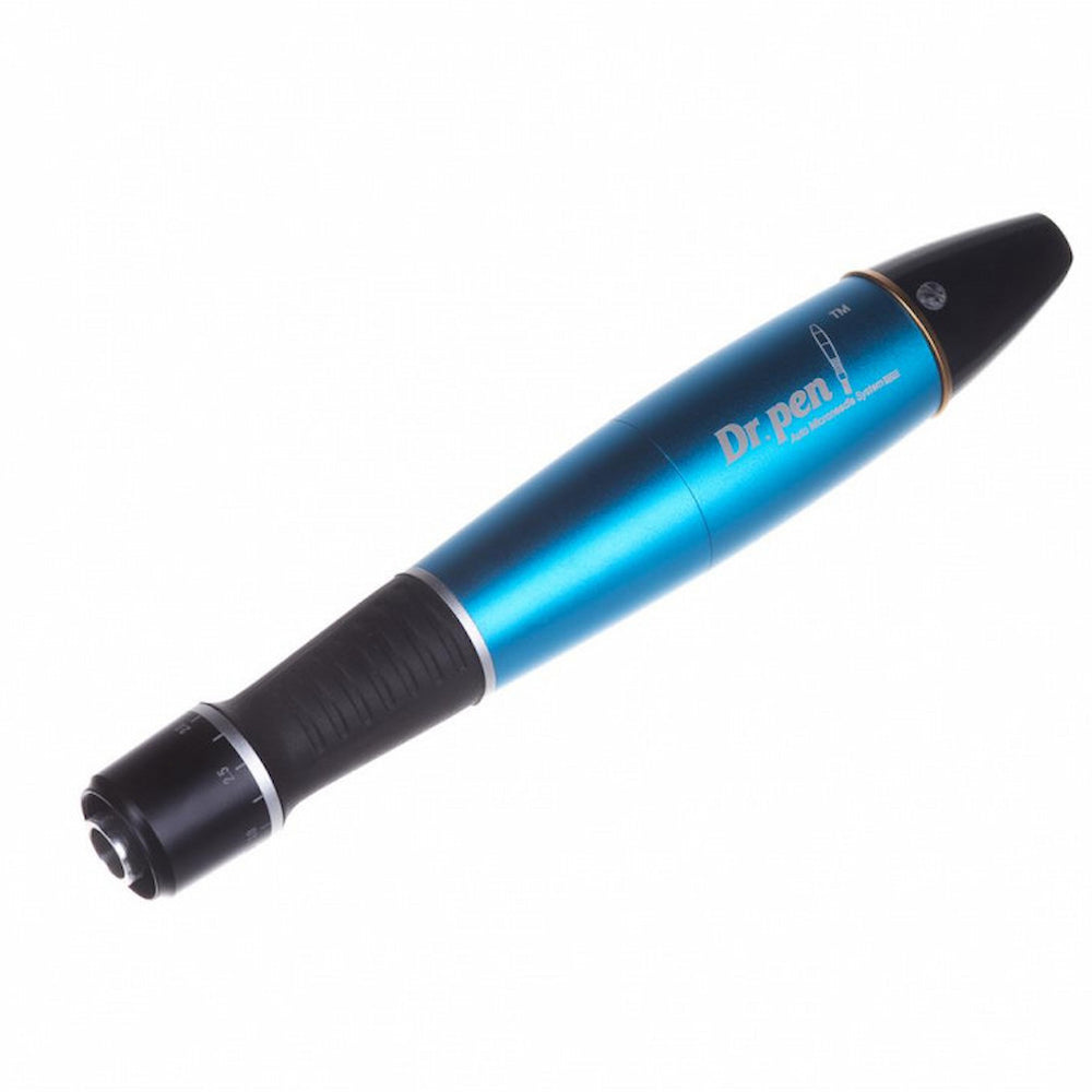 Dr. Pen A1 azul microneedling-caneta para tratamento profissional da pele e estimulação do colagénio.