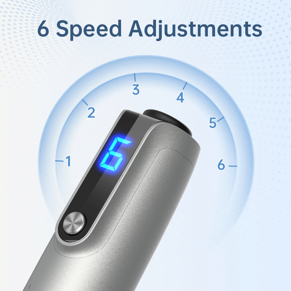 Dr. Pen M8S microneedling-caneta com seis níveis de velocidade ajustáveis e display de LED claro para tratamento preciso da pele.