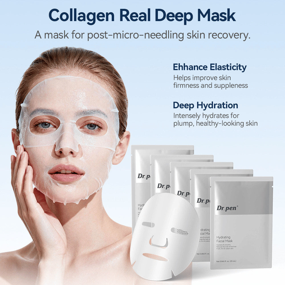 Dr. Pen MIS20 máscara facial hidratante que é usada após a micro-infusion e ajuda a hidratar a pele, bem como a melhorar a elasticidade e firmeza da pele.